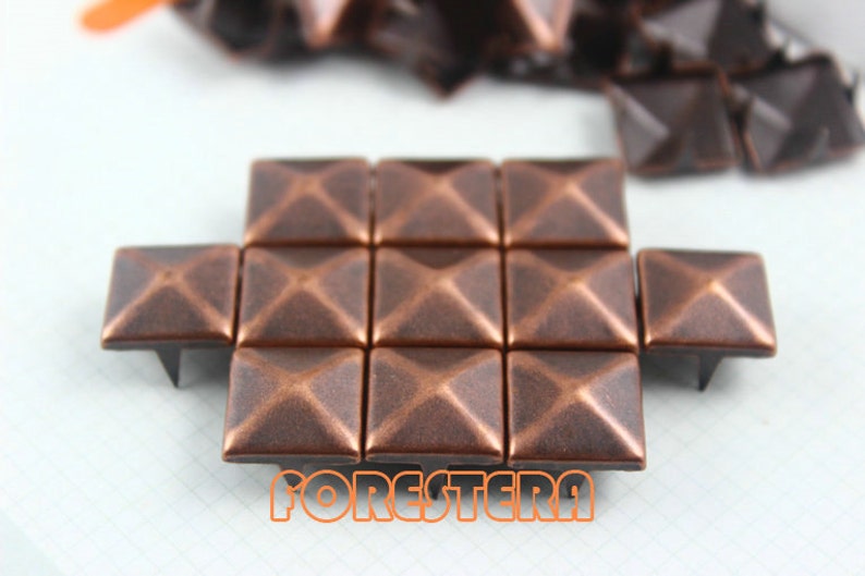 12mm Antique Copper Pyramid Stud Punk Rock Leathercraft Stud CP12