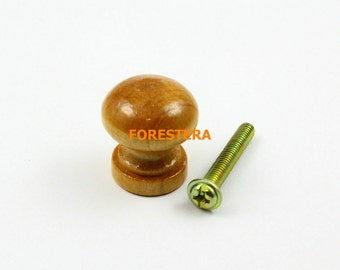 1Pcs Wood Knob Wooden Dresser Handle Drawer Knob Pull Cabinet Cupboard Handle Knob 20x21mm (WKN8)