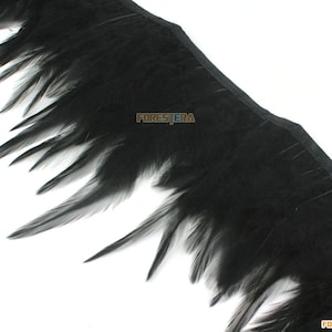 1 Yard Black Feather Trim (YM152)