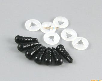 100 Pieces 4.5mm Doll eye, Black Safety Amigurumi eye, Teddy eye, Cat eye, Come With 100 pieces washer (WWYJ01)