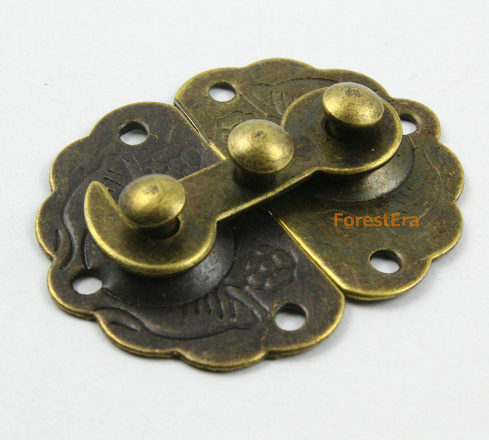1Pcs Antique Brass Jewelry Box Hasp Latch Lock 34x45mm with Etsy