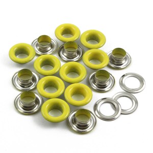 Size: 11.5*6*5mm (OD * ID * Height) Yellow Round Eyelet Grommet (YELLOW-RG11)