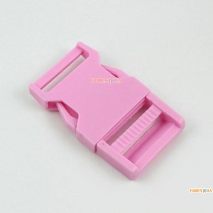 5 Pieces 25mm Pink Plastic Side Quick Release Buckle Clip for Backpack Bag (SLCK25-10)