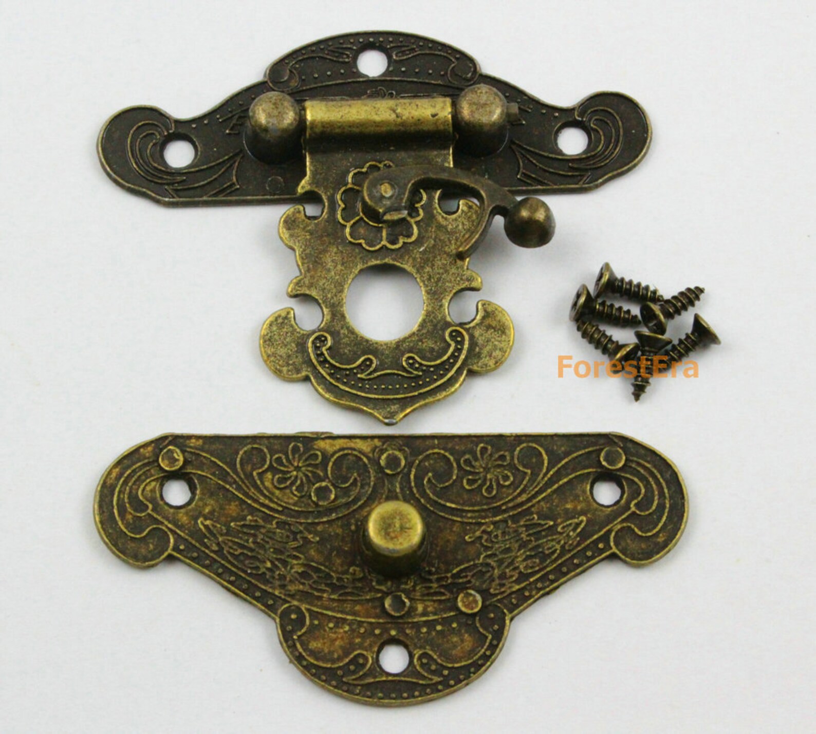1pcs Antique Brass Jewelry Box Hasp Latch Lock 66x54mm With Etsy