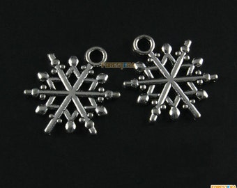 30Pcs Antieke Zilveren Sneeuwvlok Charme Sneeuwvlok hanger 17x20mm (PND1413-13189)