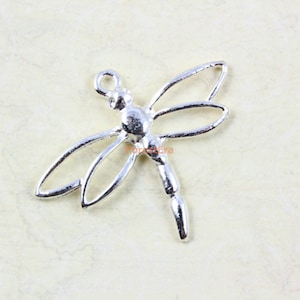 20Pcs Antique Silver dragonfly Charm dragon fly Pendant 33x27mm (PND563)