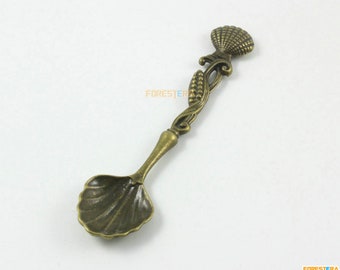 2Pcs Antique Brass Spoon Charm Spoon Pendant 140x25mm (PND1721)