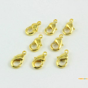 20Pcs Gold Lobster Clasp Claw Hook Trigger Clasp 10x5mm (HOOK36)
