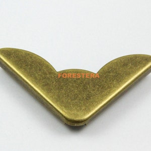 20Pcs 40mm Antique Brass Book Corner Bookbinding Corner Clip (BOOKCOR12)