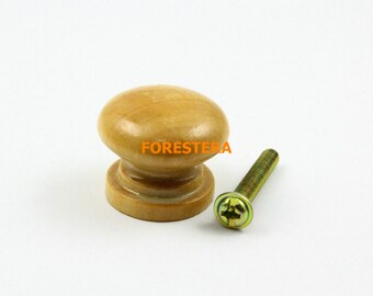 1Pcs Wood Knob Wooden Dresser Handle Drawer Knob Pull Cabinet Cupboard Handle Knob 25x20mm (WKN15)