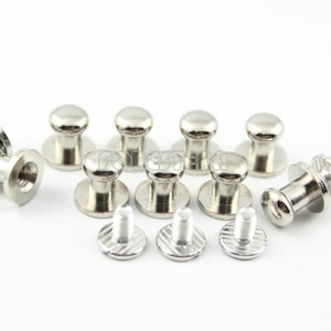 100Pcs 8mm Silver Round Screw Back Spike Studs For Leather Craft (SHK868)