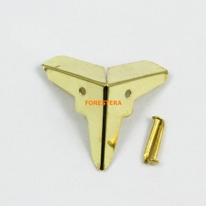 4 unids oro joyería caja esquina decoración esquina protección 18mm (BOXC26)