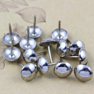 100Pcs 11mm Silver Upholstery Tacks Nails Small (TN11)
