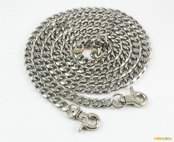 1 Piece 120cm Silver Purse Shoulder Crossbody Chain Strap Diy Handbag Chain  NO6-120 