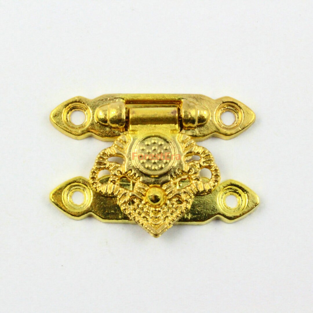 1pcs Gold Jewelry Box Hasp Latch Lock 27x25mm With Screws HASP049 Etsy