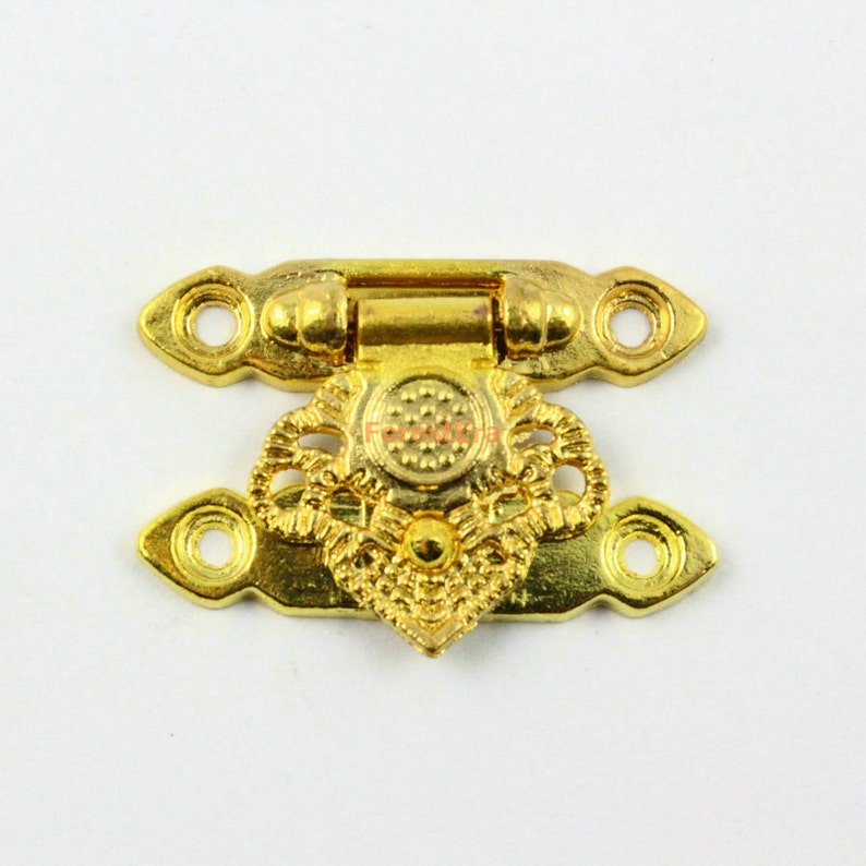 1pcs Gold Jewelry Box Hasp Latch Lock 27x25mm With Screws Etsy