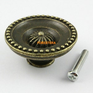 1Pcs Dresser Handle Drawer Knob Pull Cabinet Cupboard Handle Knob Antique Brass Decorative Furniture Knob 37x17mm (HD63)