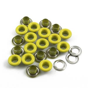 Size: 10*5*5mm (OD * ID * Height) Yellow Round Eyelet Grommet (YELLOW-RG10)