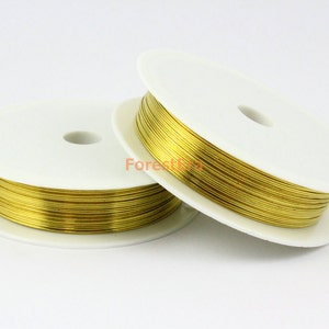 1 Roll Gold Color Copper Wire Jewelry Making Wire Metal Wire 0.5mm / 8.5 Yards (WI04)