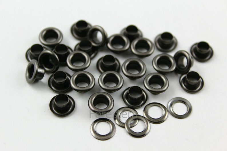 300pcs 8mm Gunmetal Round Grommet Eyelet 8mm X 4mm X 4mm OD Etsy