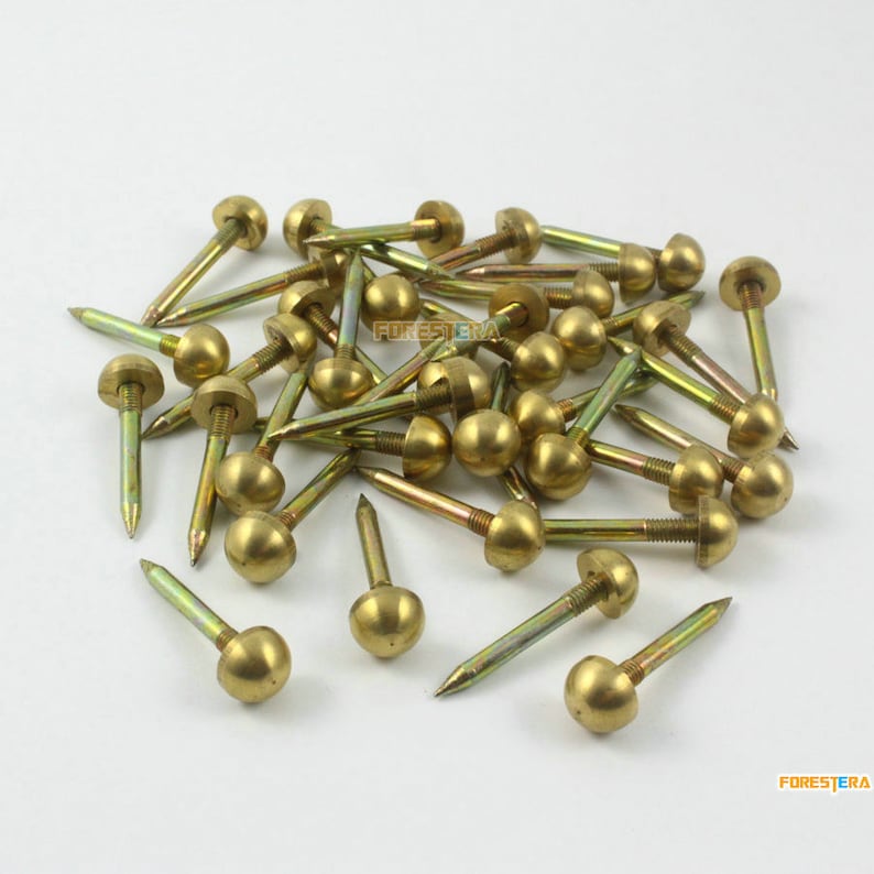30pcs 8mm Solid Brass Upholstery Tacks Nails TN79 Etsy