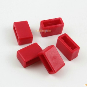 200 Pieces 10mm Dark Red Plastic Belt Loop Keeper for Harness Backpack Strap (RBCNO89)
