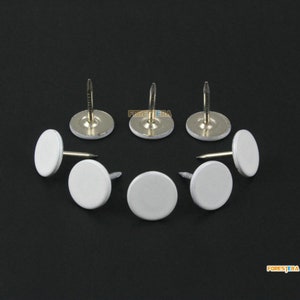 50Pcs weiß flach Polsterung Tacks Nägel weiß Tacks 11x13mm (TN98)