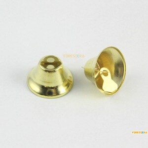 20Pcs 21x16mm Gold Bells Jingle Bells Christmas Bells Pet Bells Trumpet Bell (Bell35)