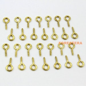 500Pcs 4x9mm Eye Screw Gold Screw Eye Pins (JS-YY1)