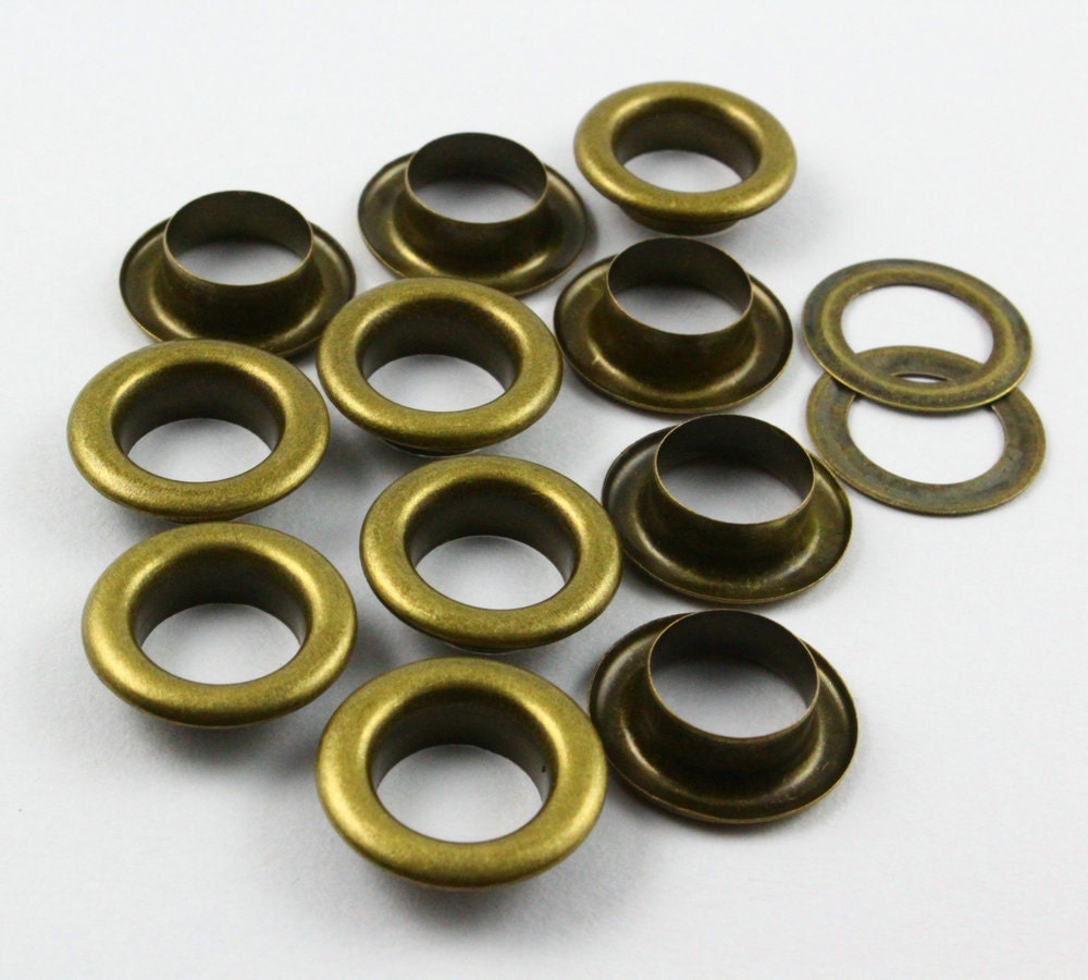 100pcs 17mm Antique Brass Round Grommet Eyelet 17mm X 10mm X Etsy