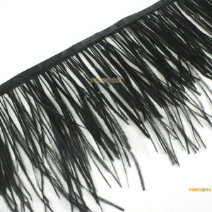 1 Yard Black Feather Trim (YM270)