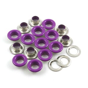Size: 11.5*6*5mm (OD * ID * Height) Purple Round Eyelet Grommet (PURPLE-RG11)