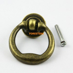 1Pcs Dresser Handle Drawer Knob Pull Armoire Armoire Poignée Knob Antique Brass Meubles décoratifs Knob 35x45mm (HD69)