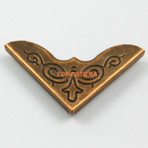 40Pcs 30mm Antique Copper Book Corner Bookbinding Corner Clip (BOOKCOR17)