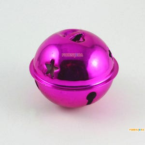 5Pcs 50mm Rhodo Red Bells Jingle Bells Christmas Bells Pet Bells (Bell60)