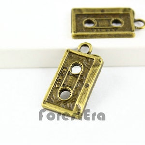 10 Stücke 20 x 12mm antik Messing klassische Tape Recorder Charm Anhänger (PND061)