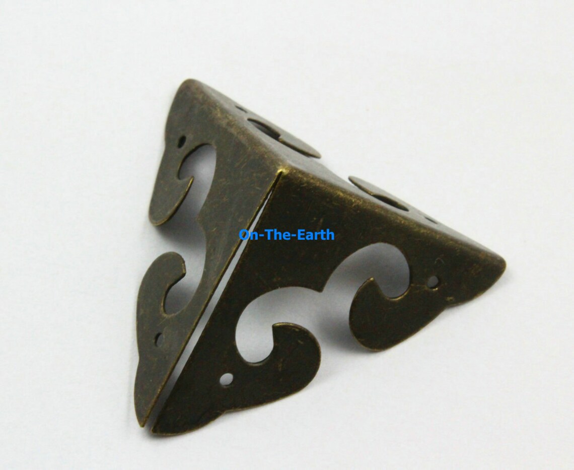 4Pcs Antique Brass Jewelry Box Corner Decoration Corner Etsy