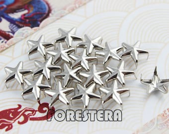 200 unids 10mm plata STAR Studs Studs Metal Studs (SS10)