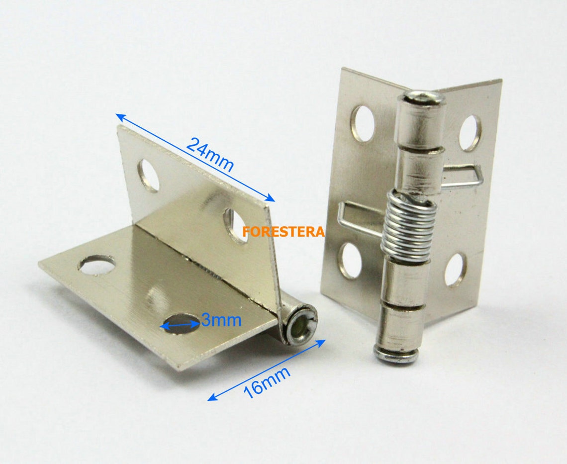 20pcs Silver Automatic Closed Spring Hinge Small Box Hinge Etsy