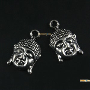 25Pcs Antique Silver Buddha Charm Buddha Pendant 22x15mm (PND1453-13330)