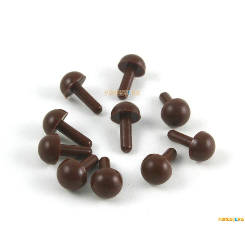 Cat eye Teddy eye WWYJ36 100 Pieces 5.5mm Brown Doll eye Coffee Safety Amigurumi eye