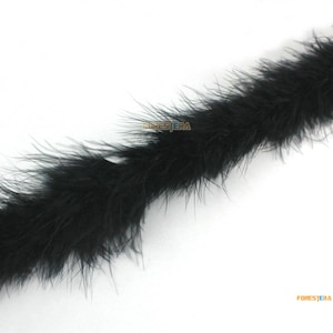 1 Pieces Black Feather Trim 2 Yards (YM531)