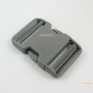 2 Pieces 50mm Dark Gray Plastic Side Quick Release Buckle Clip for Backpack Bag (SLCK50-8)