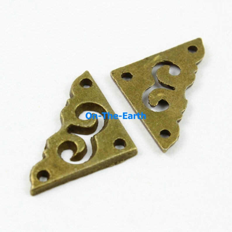 8pcs Antique Brass Jewelry Box Corner Decoration Corner Etsy