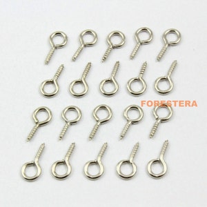 500Pcs 11x5mm Eye Screw Nickel Color Screw Eye Pins (YS-YY3)