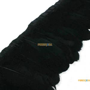2 Yards Black Feather Trim (YM322)