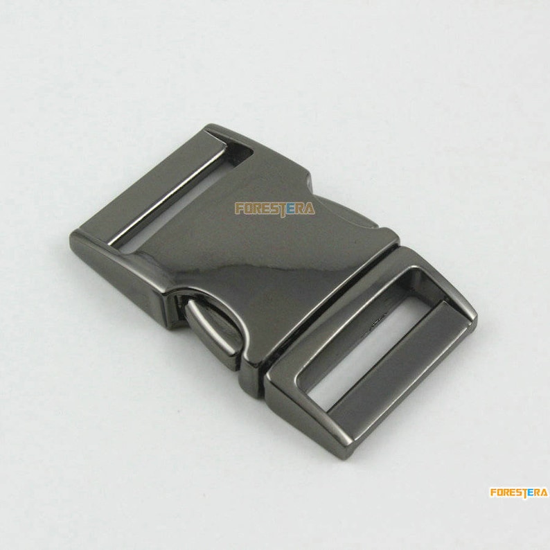 2 Pieces 25mm Gunmetal Metal Side Quick Release Buckle Clip Etsy