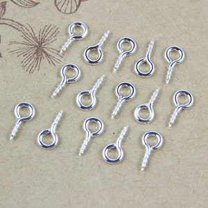 500Pcs 4x9mm Eye Screw Silver Screw Eye Pins (PND221)