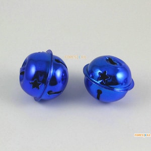 10Pcs 30mm Navy Blue Bells Jingle Bells Christmas Bells Pet Bells (Bell06)