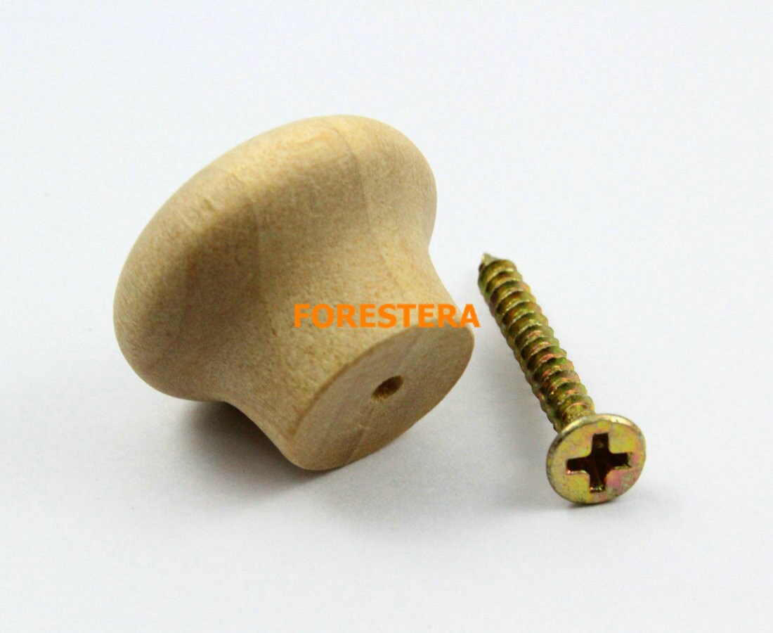 1pcs Unfinished Wood Knob Wooden Dresser Handle Drawer Knob Etsy UK